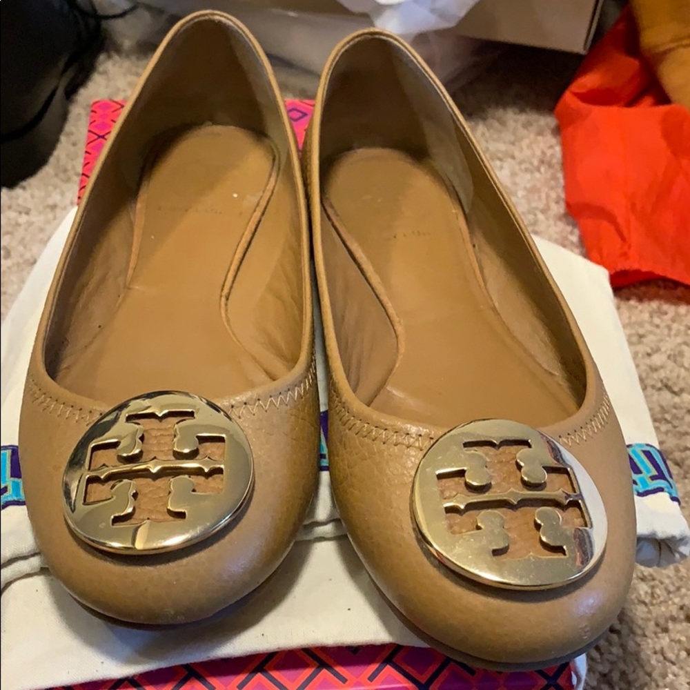 Tan Tory Burch flats